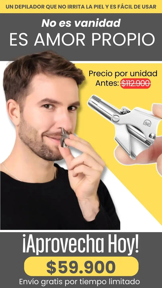 TrimPro™ - Depilador Manual de Vello Nasal + Estuche y Escobilla Gratis